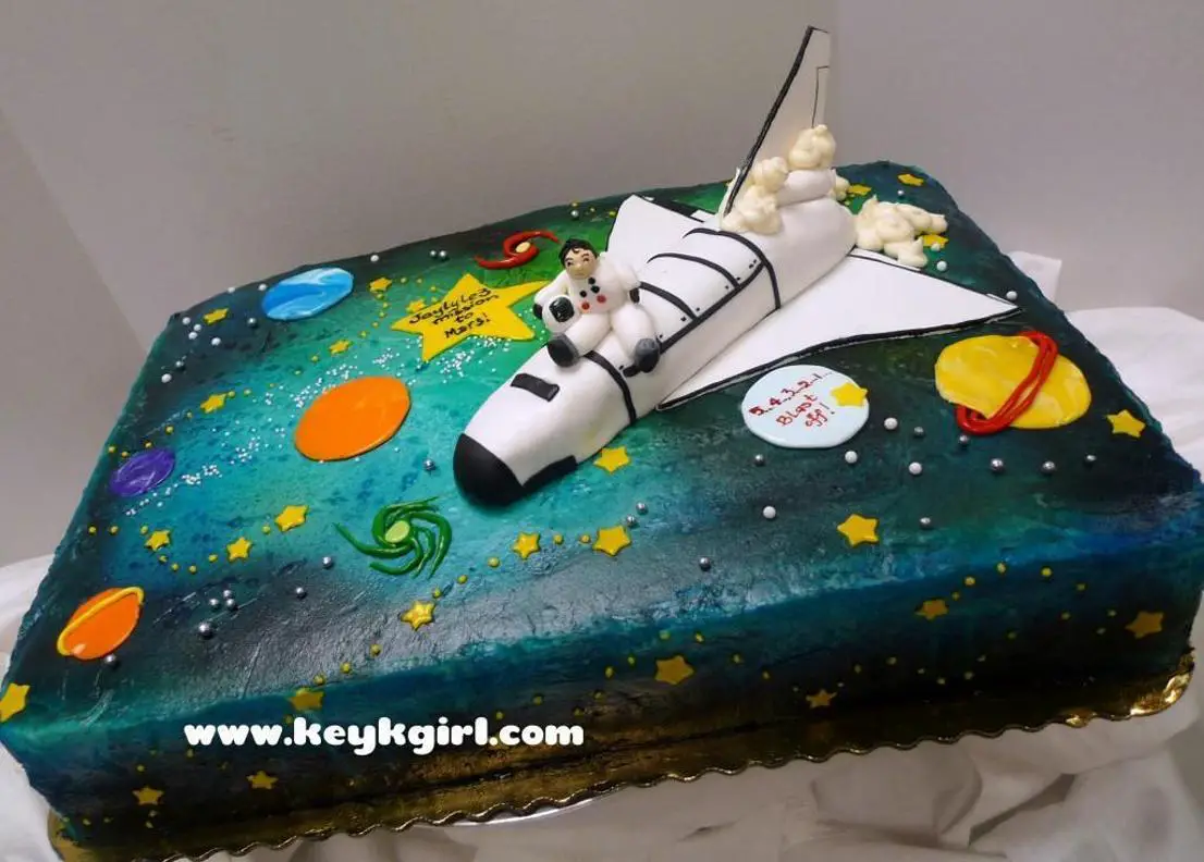 space shuttle birthday cake