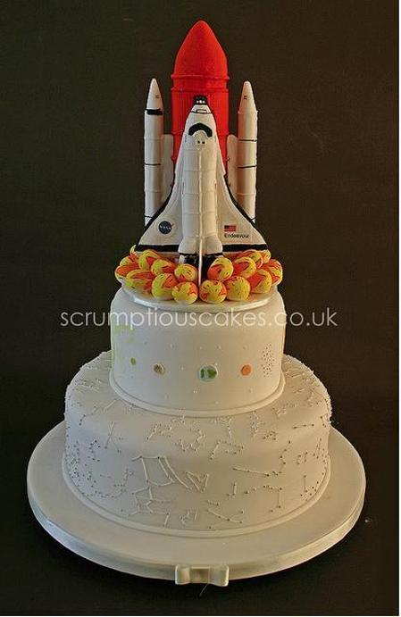 space shuttle birthday cake