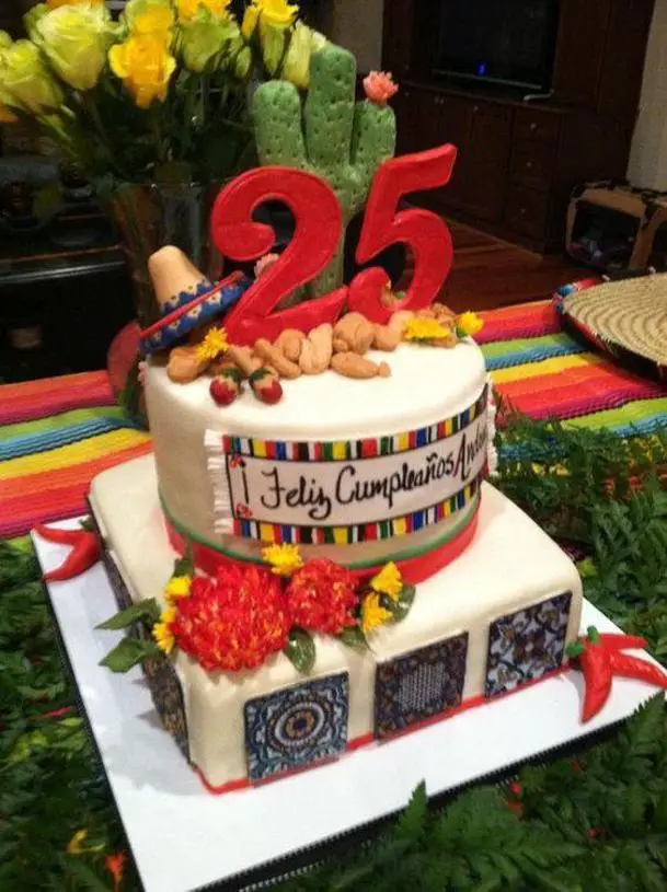 spanish themed birthday cakes