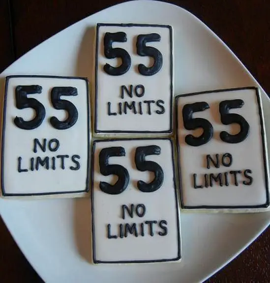 speed limit 55 birthday cake