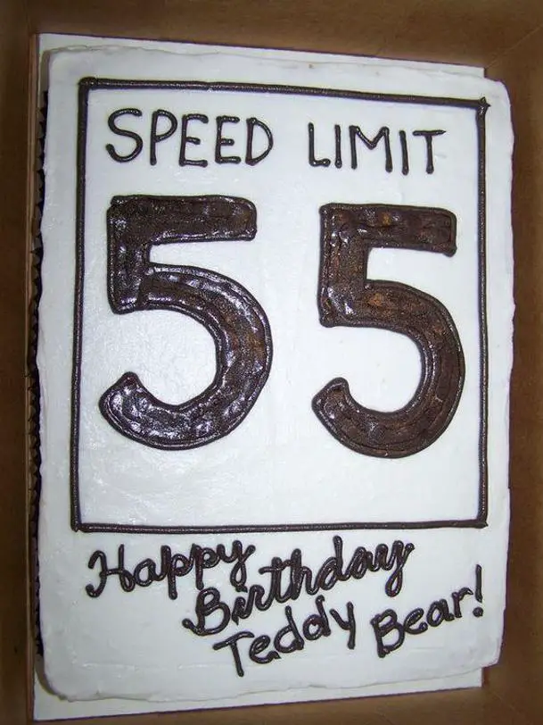 speed limit 55 birthday cake