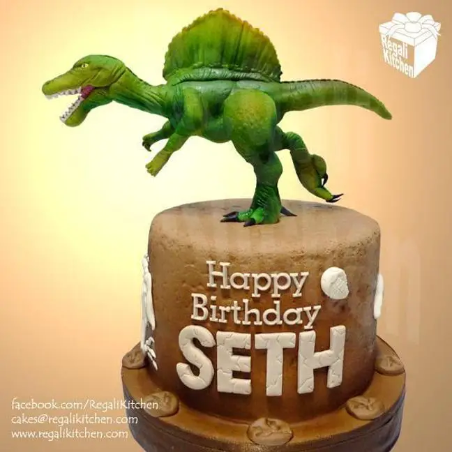 spinosaurus birthday cake