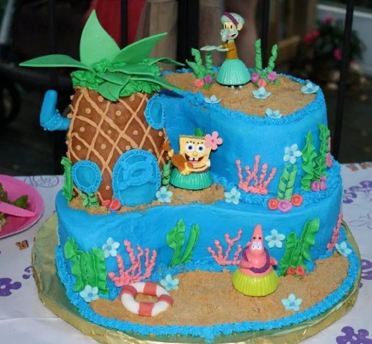 spongebob themed birthday cakes