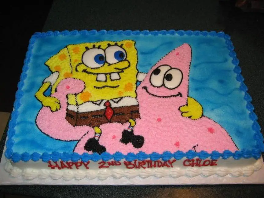 spongebob themed birthday cakes