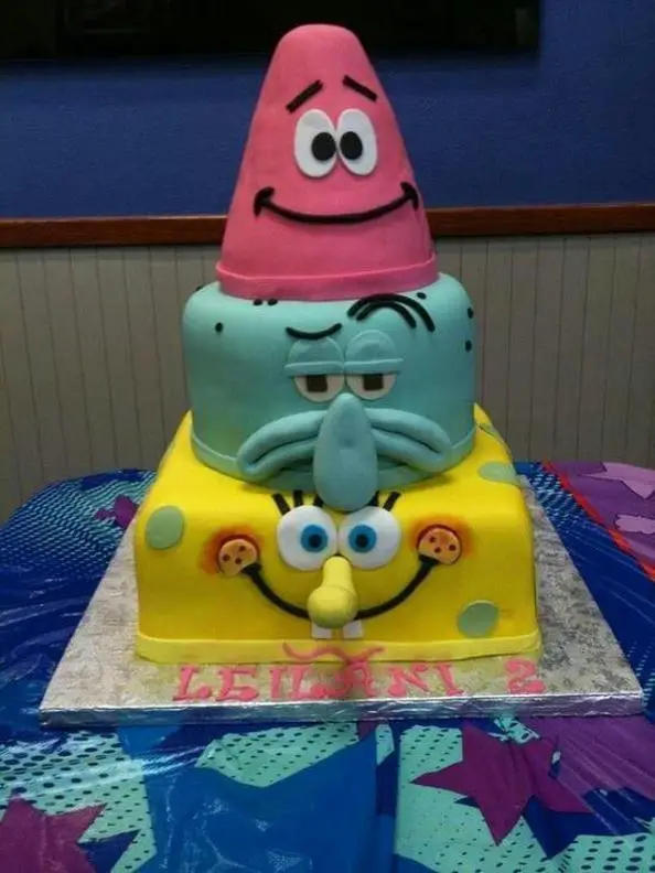 spongebob themed birthday cakes