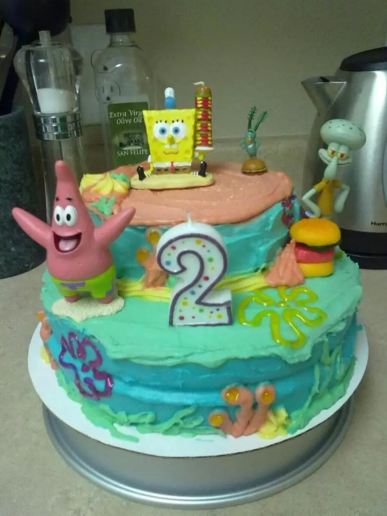 spongebob themed birthday cakes