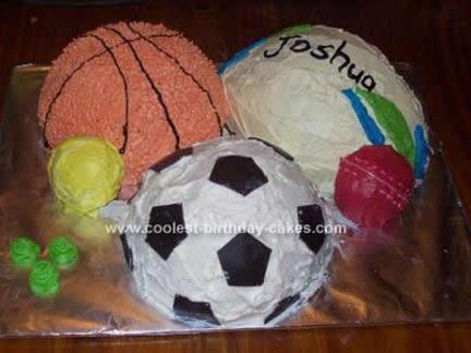 sports ball birthday cake