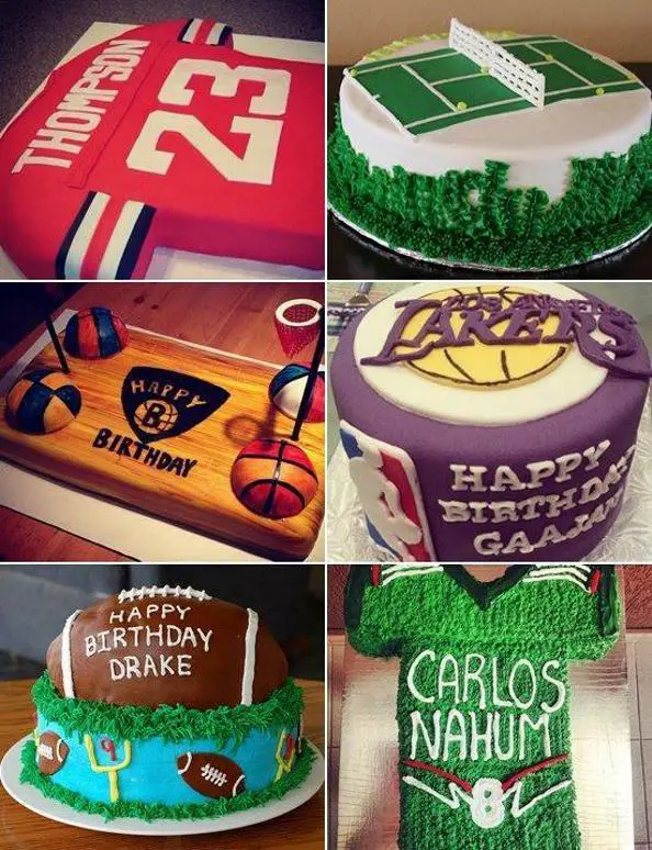 sports theme birthday cakes