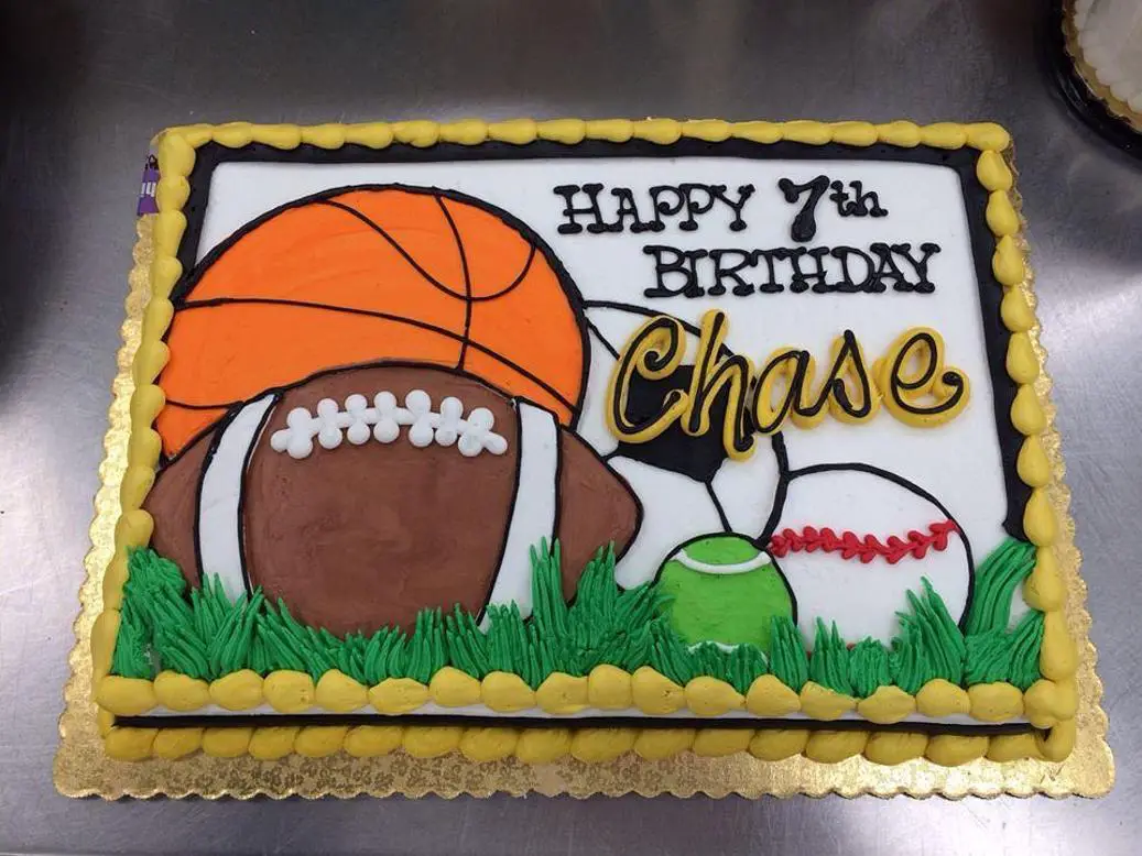 sports themed birthday cakes