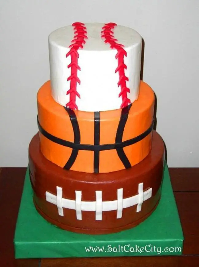 sporty birthday cakes