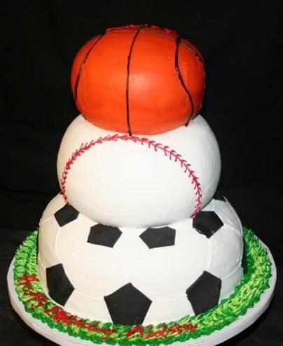 sporty birthday cakes