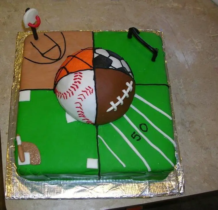 sporty birthday cakes
