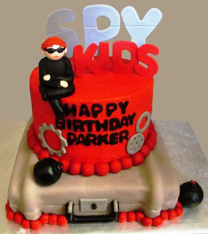spy themed birthday cake