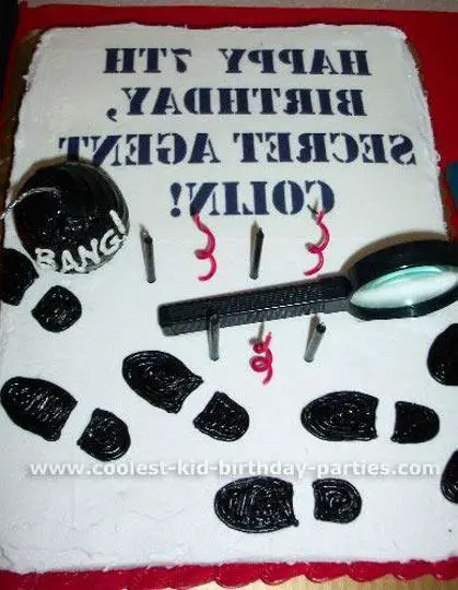 spy themed birthday cake