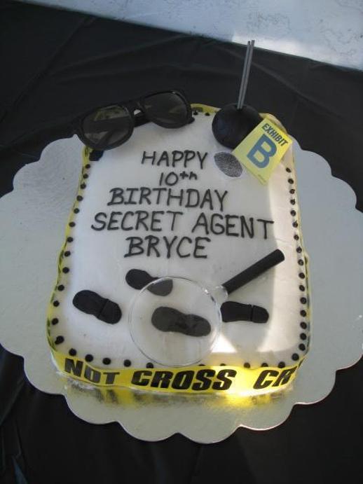 spy themed birthday cake