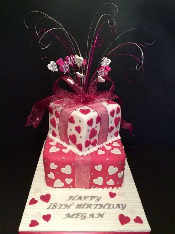 square 2 tier birthday cakes