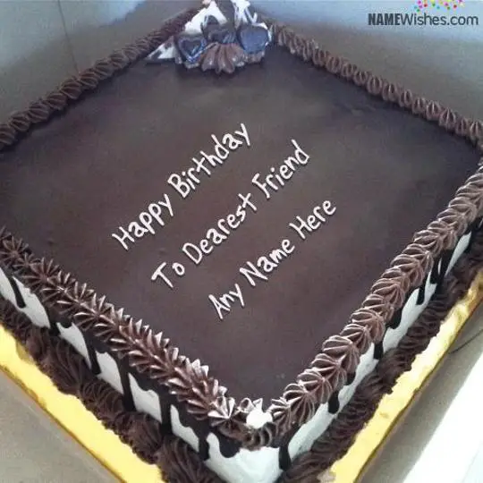 square chocolate birthday cake