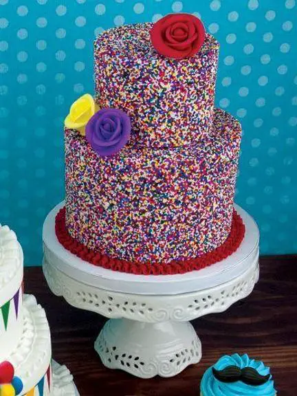 stacked birthday cake
