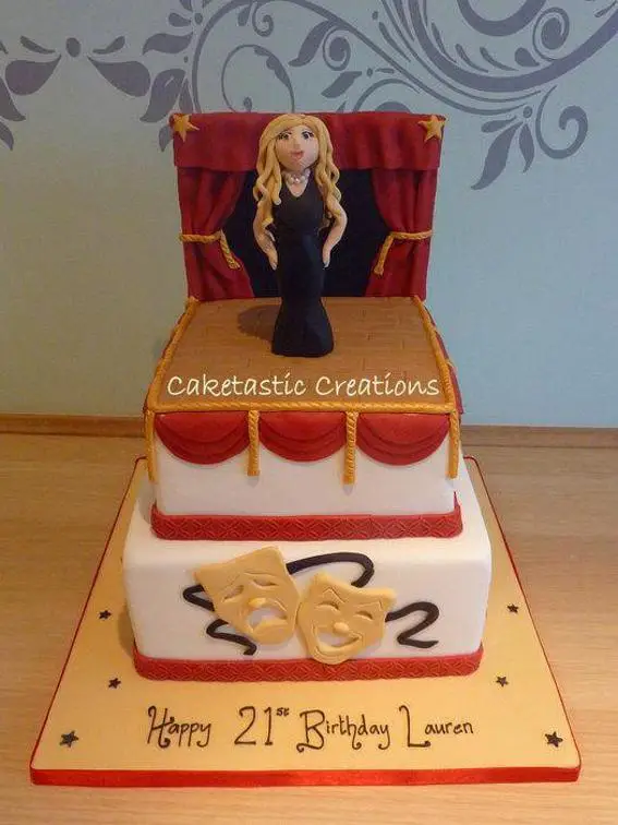 stage birthday cake