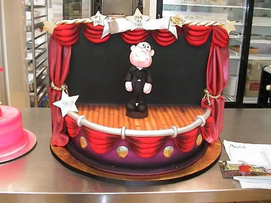 stage birthday cake