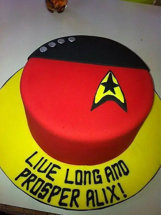 star trek birthday cake