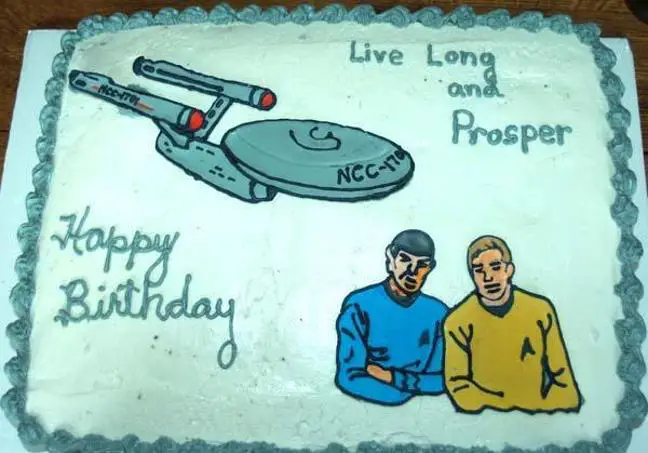 star trek birthday cake