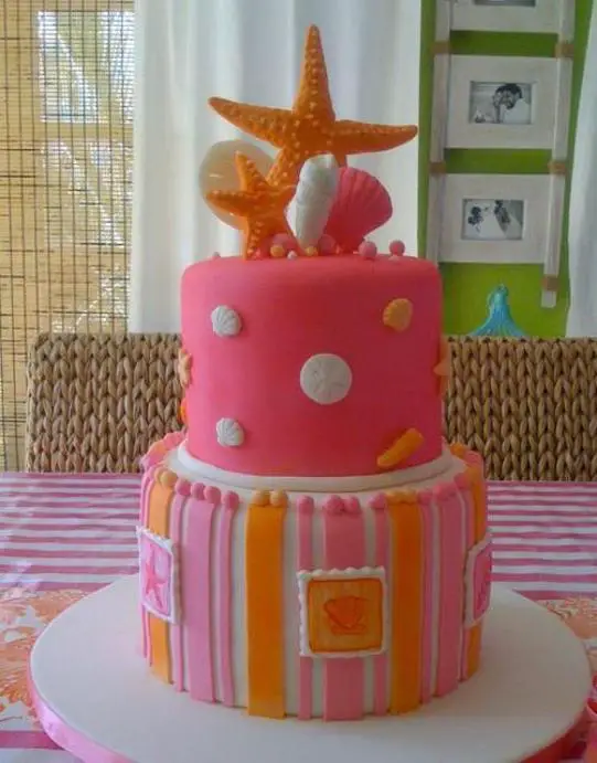 starfish birthday cake
