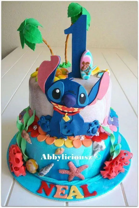 stitch birthday cake