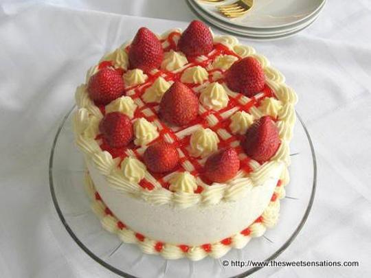 strawberry cheesecake birthday cake