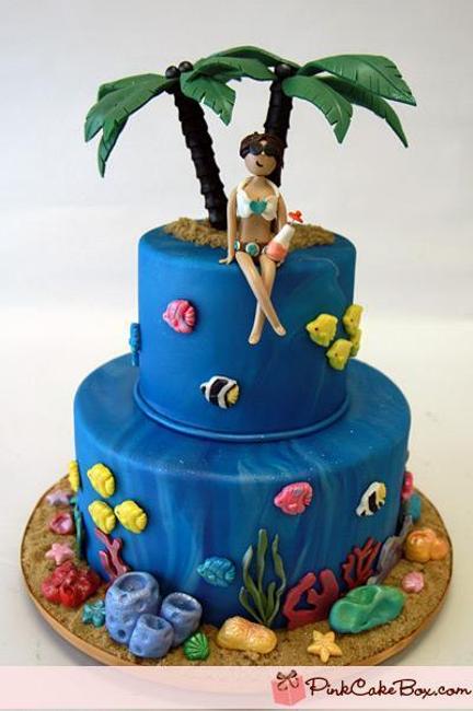 summer themed birthday cakes