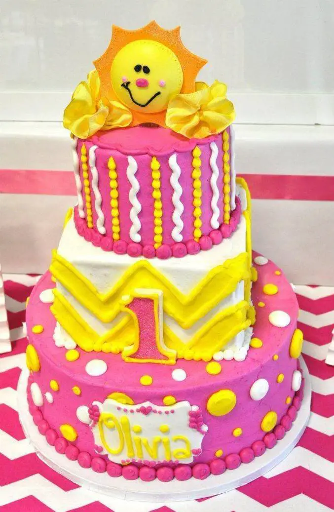 sunshine birthday cake ideas