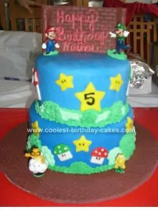 super mario brothers birthday cake