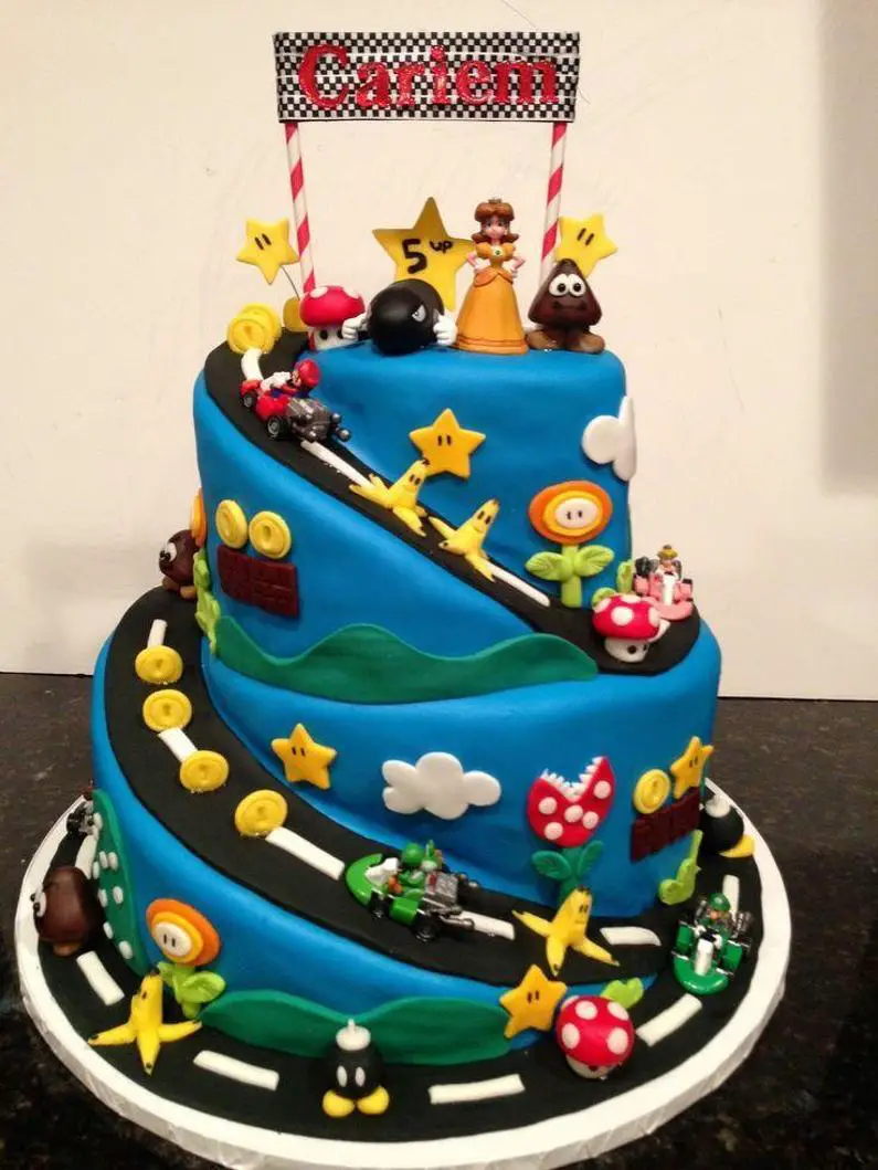 super mario brothers birthday cake