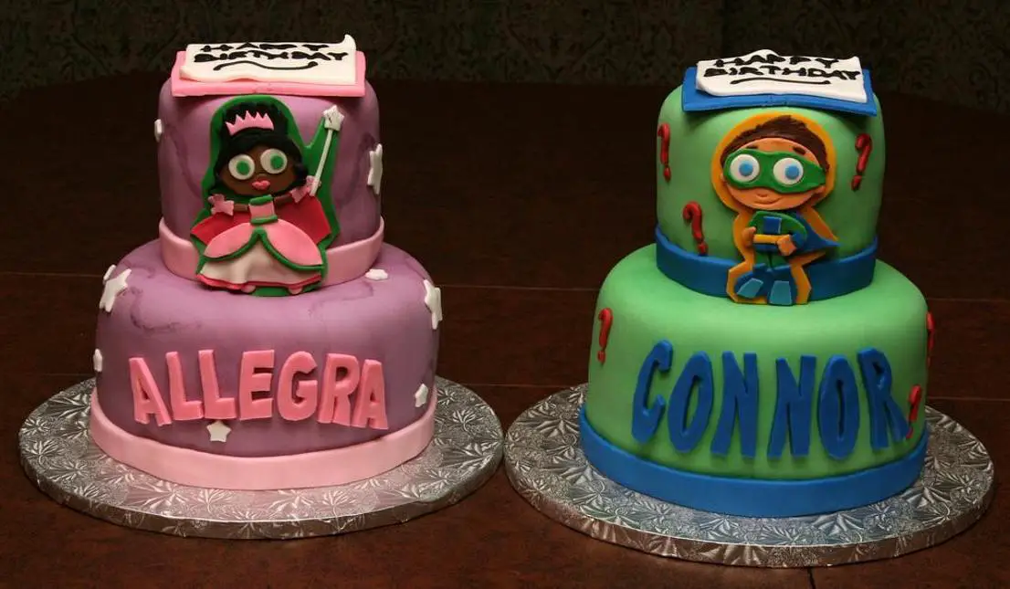 super why birthday cakes