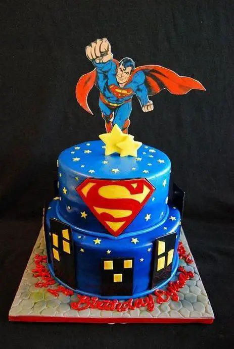 superman cakes for birthday
