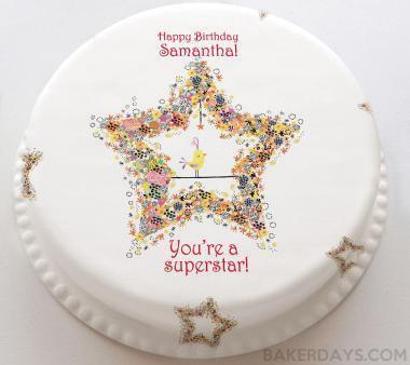 superstar birthday cake