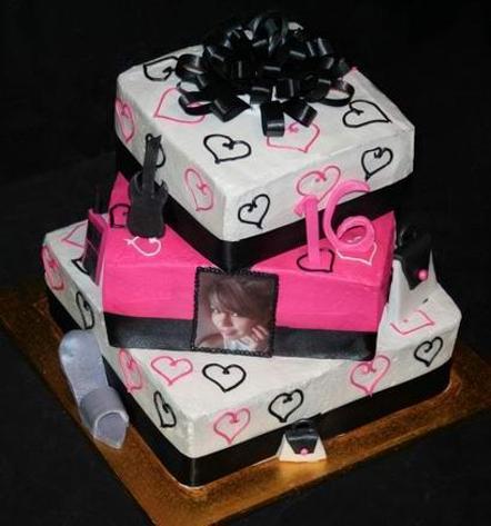 sweet 16 3 tier birthday cake