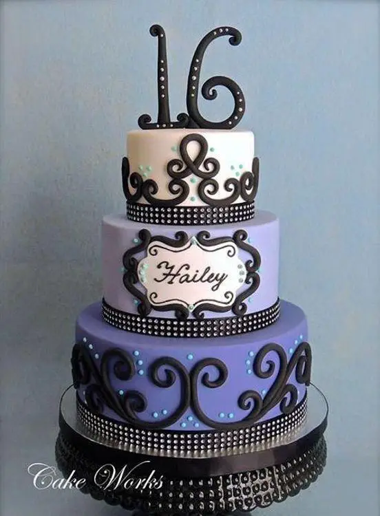 sweet 16 girl birthday cakes