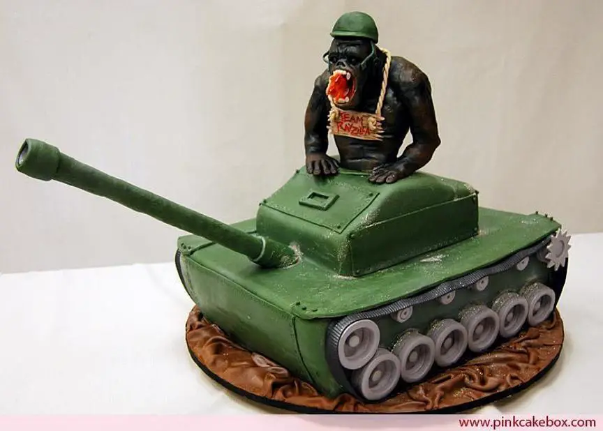 tank birthday cake