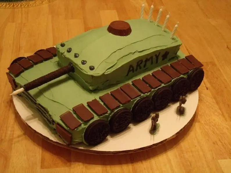 tank birthday cake