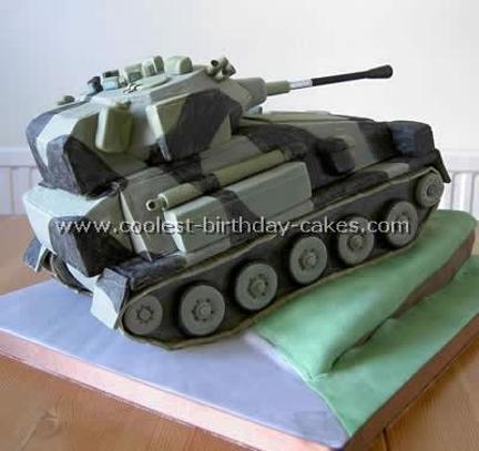 tank birthday cakes