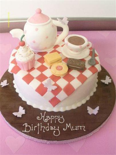 tea birthday cake