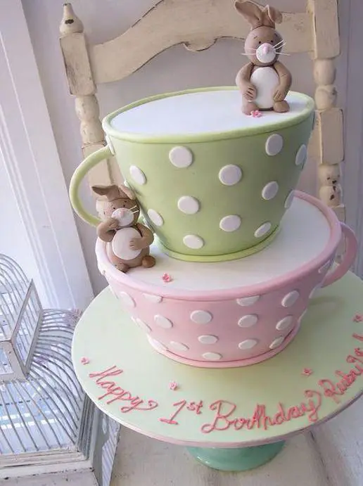 tea cup birthday cake