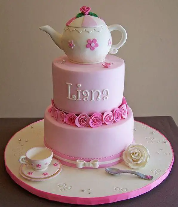 tea cup birthday cake