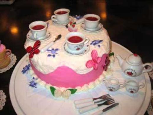 tea party birthday cakes