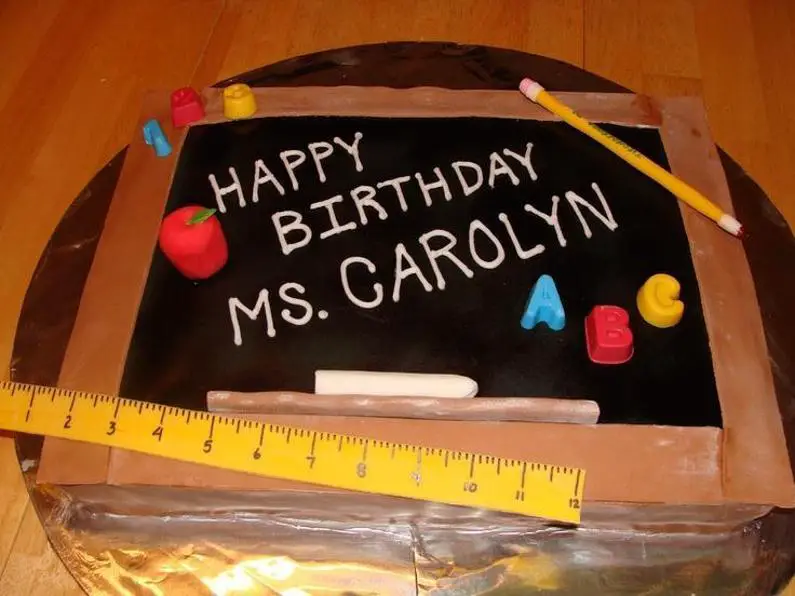 teacher birthday cake