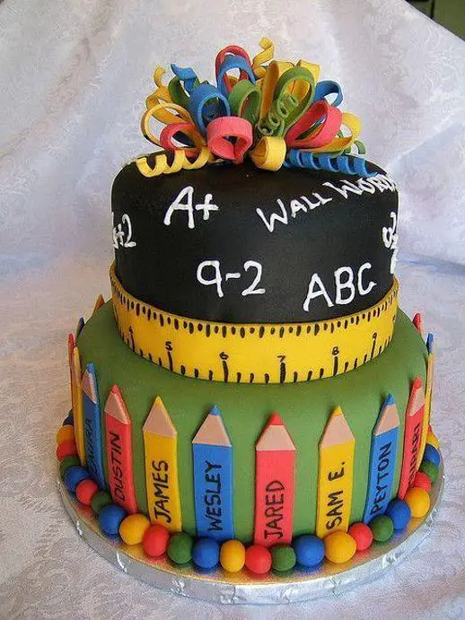 teacher birthday cake ideas