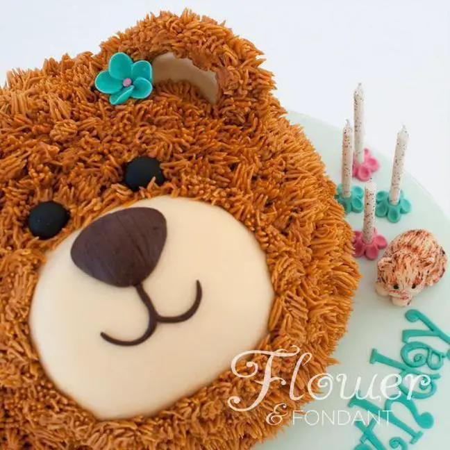 teddy bear with birthday cake