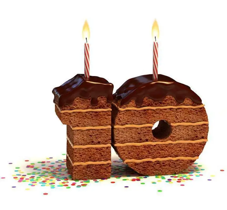 ten years birthday cake