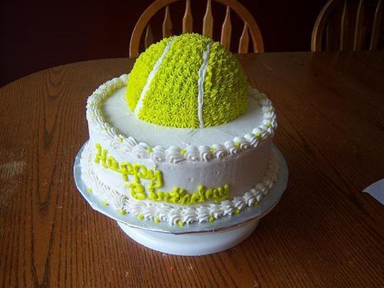 tennis ball birthday cake